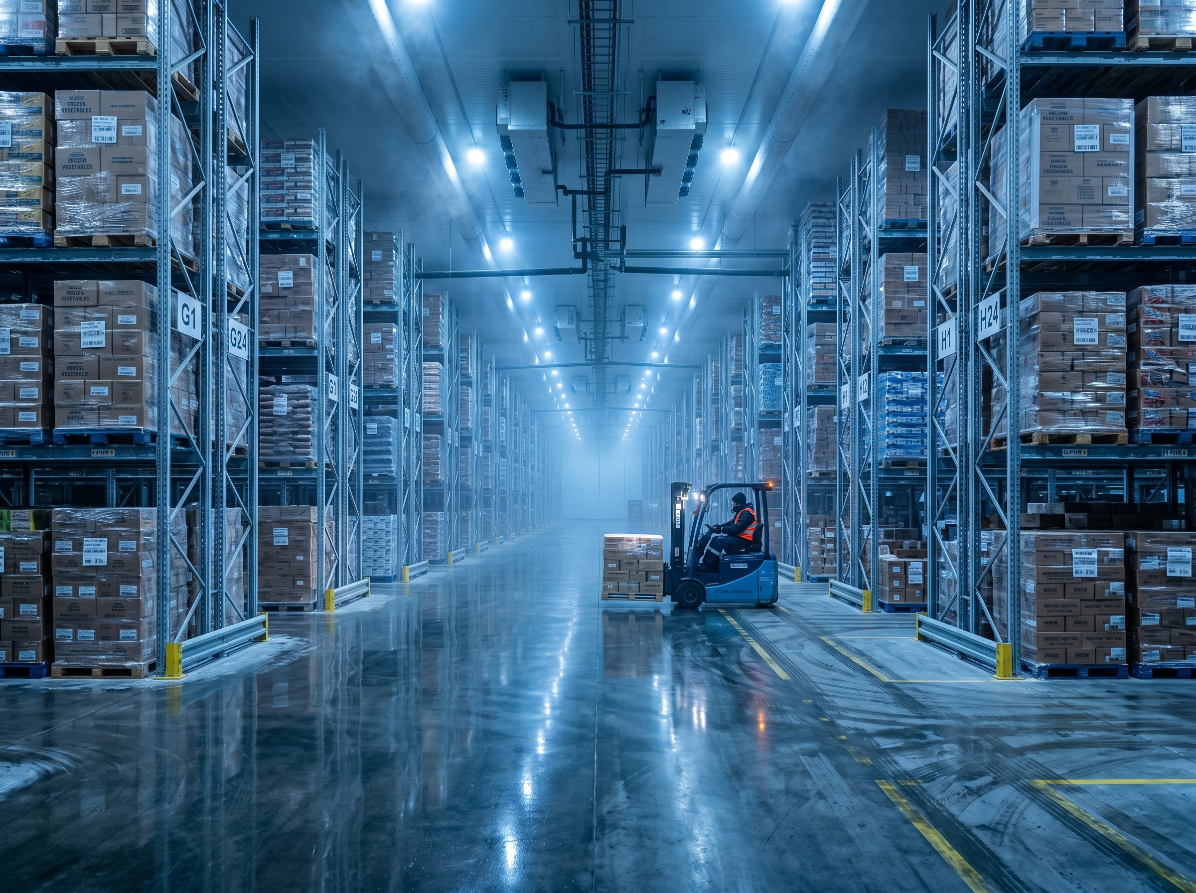 Cold storage warehouse for frozen food export